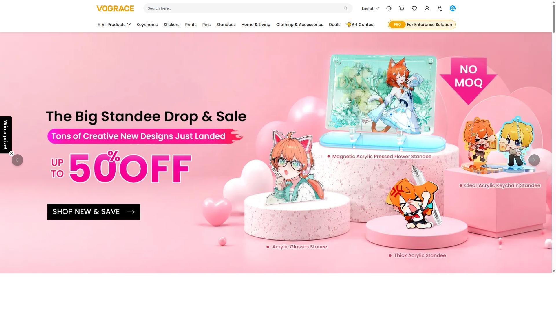 Vograce website