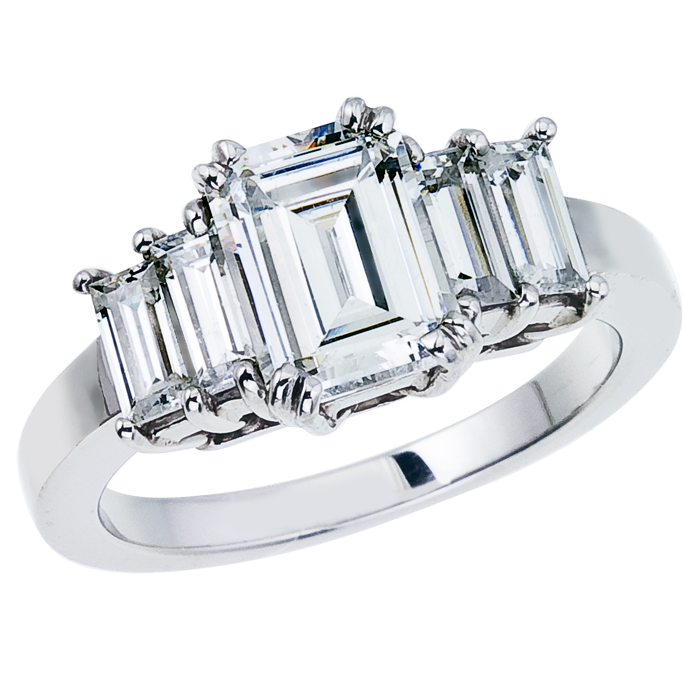 baguette diamonds ring